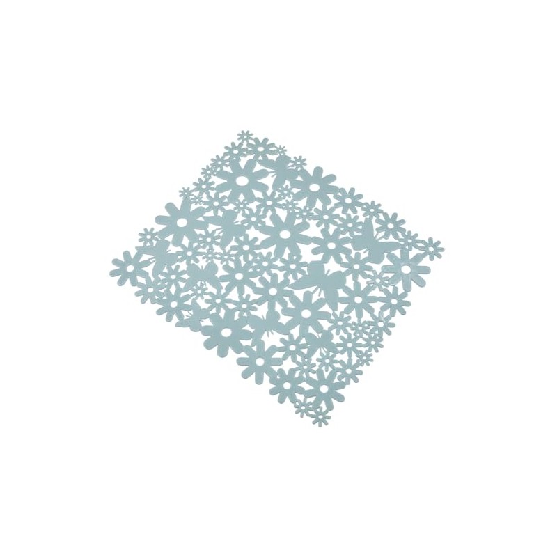 Macosa UMEN168BG Sink Insert Blue Flowers Plastic Sink Mat Sink