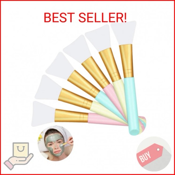 Boao 12 Pieces Silicone Face Mask Brushes, Soft Silicone Facial