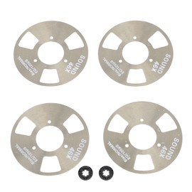 Reel to Reel Cassette Tape Professional Metal DIY Homemade Blank Cassette Tape 4 Reels 2 Wheels for Music Recording Black Gray