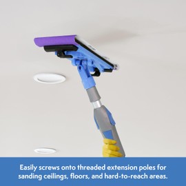 Axus Decor Quick-Clip Pole Sander (Blue Series) 360 Degree Swivel Ability Poler Sander Head Compatible with All Abrasive Paper & Fits Most Extension Pole for Professional Contractor & DIY Enthusiasts