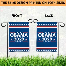 TODOLIA (12"x18") Obama 2028 Garden Flag Double Sided, Barack Obama For President 2028 Outdoor Decoration Yard House Porch Patio, Political Democracy Democrat Gift For Family, Friends (no flagpole)