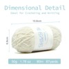 Glow in the Dark Chenille Yarn, 50g Skeins, 3 Pack,