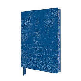 Vincent van Gogh: The Starry Night 2025 Artisan Art Vegan Leather Diary Planner - Page to View with Notes