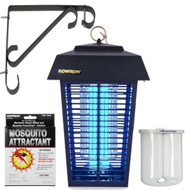 Flowtron Bug Zapper, 1 Acre of Outdoor Coverage with Powerful 40W Bulb & 5600V Instant Killing Grid, Mounting Bracket For Bug Zapper, Mosquito Attractant Cartridge & Replacement UV Bulb For Bug Zapper