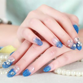 Novelty Design! 24 Pieces Nail Tips Elegant and Temperament, Take Photos, Weddings, Coming-of-age Ceremonies, Parties, After-parties, False Nails