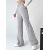 SweatyRocks Women's Casual High Waist Flare Leg Pants Drawstring Solid