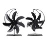Heat Powered Stove Fan 7 Blade Moon Model Silent Operation