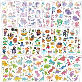 Glitter Tattoos for Kids, 40 Sheets Temporary Tattoos Children Stickers Children, Games for Girls Party Gadgets Birthday Kids Party Accessories