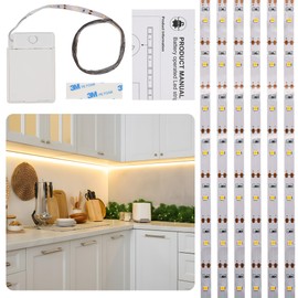 Noevany Led Strip Lighting Battery Powered,Wireless LED Light Strip Suitable for Lighting Under Cabinet | Closet | Shelves |Shoe Cabinet | Bookshelf.3-Pack