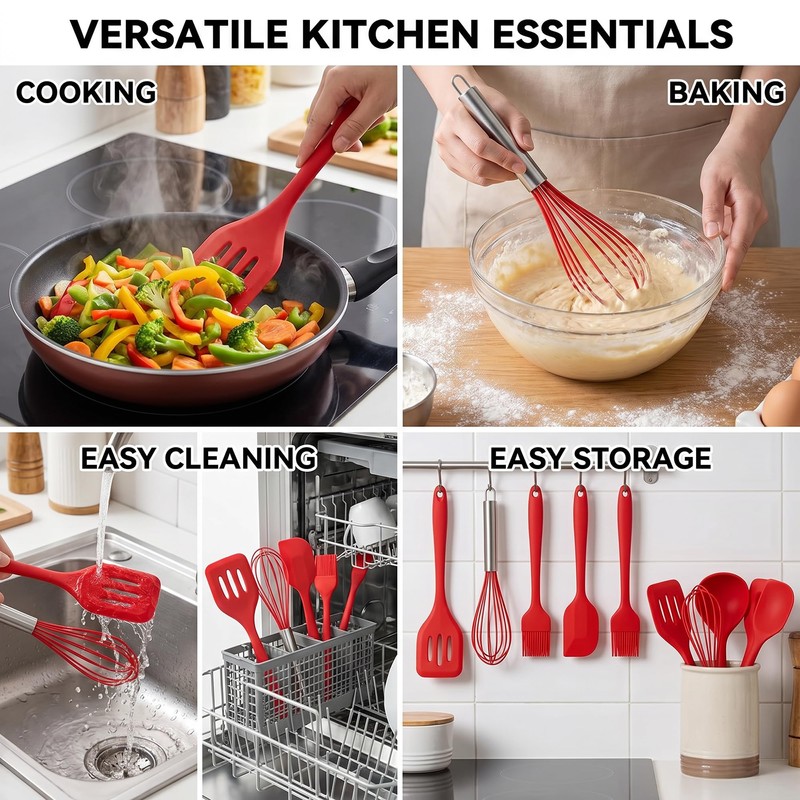 Elevate Your Baking Game with 5PC Mini Spatula Silicone -