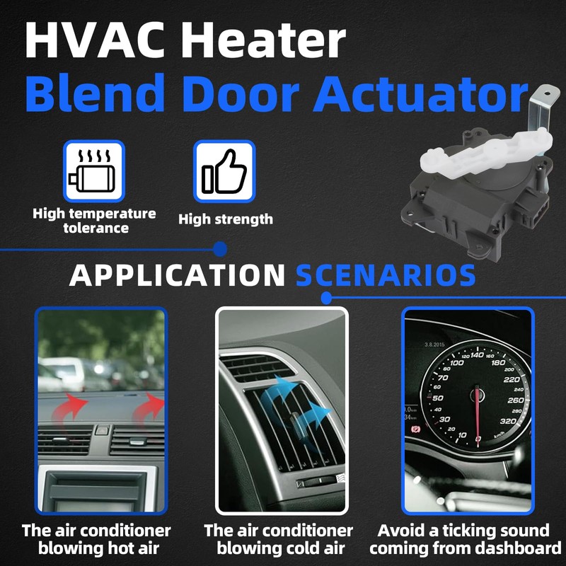 MILIPARTS HVAC Heater Blend Door Actuator,Temperature Driver Motor Assembly Compatible