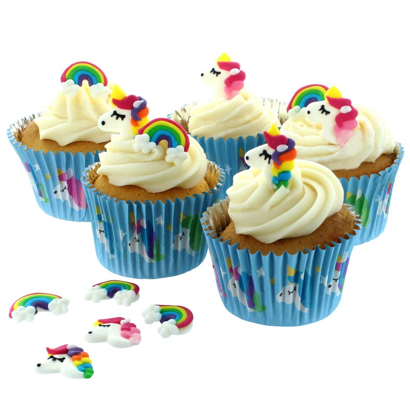 Baked With Love Unicorn Foil Lined Baking Cases, Cupcake Cases,