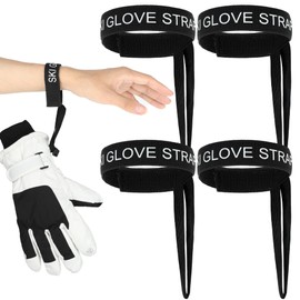 4 PCS Sport Glove Safety Strap Elastic Ski Glove Strap Elastic Wrist Leash Glove Strap Handcuffs Glove Strap for Ski Snowboarding Mountaineering Accessories