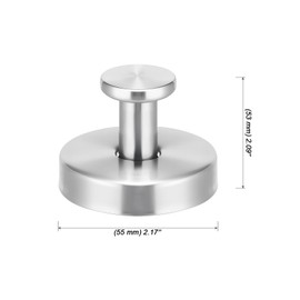 MOUYAT 6 PCS 5.5 x 5.3cm Suction Cup Hooks, Stainless Steel Suction Hooks, Silver Towel Hook for Bathrooms, Bedrooms, Toilet, Kitchen, Office