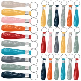 Equsion 50 Pcs Thank You Keychain Bulk Gifts for Christmas Employee Inspirational Appreciation Gift for Coworker Team Staff Nurse