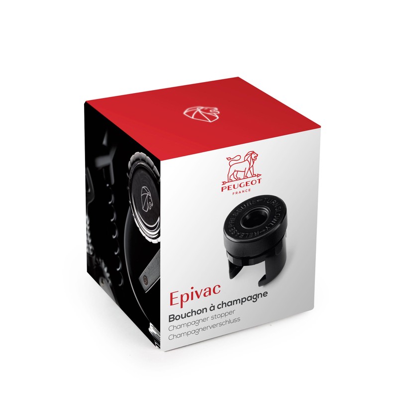 Peugeot Champagne Stopper, Black, 4,7x4,7x5 cm
