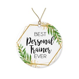 WolfeDesignPDD Personal Trainer Christmas Ornament-Gift for Personal Trainer-World's Best Personal Trainer-Best Personal Trainer Ever Printed on Both Sides,White