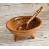 Unbranded Molcajete Mexicano con Cuchara De Barro Mexicano Terra Cota