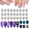 JERCLITY 27 Pieces Cat Eye Magnet for Nails Square Powerful