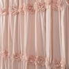 Lush Decor Darla Ruched Floral Bathroom Shower Curtain, 72” x