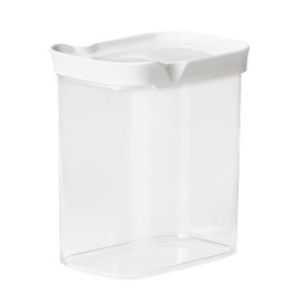 Emsa N11421 Optima Storage Container 1.6 Litres Rectangular Sliding Lid Ideal for Portioning 100% Safe / Hygienic / Safe Fresh Seal BPA Free Transparent Design