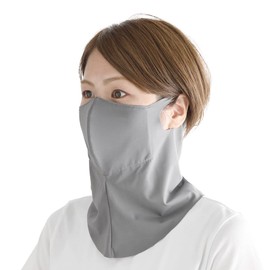 Huggebridal Face Cover UV Protection Spring Summer Fall Winter PF50+ Cool Feeling with Filter Pocket Men Women Pollen Sunburn Protection UV Mask Neck Cover Face Guard Face Mask, Black, L