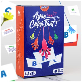 ANKAZA Ayoo — Catch That! | The Viral Sticky Hands Party Card Game – Cheers Game That Everyone Wants to Join – 115 Multi-Themed Puzzle Cards – Fun and Super Easy to Play – Take it Anywhere |
