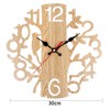 Wall Clock Wooden Simple Stylish Cute Roman Style Silent Continuous