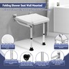 TYYIHUA Folding Shower Seat Wall Mounted, Foldable Shower Bench Shower