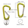 VictorsHome Carabiner Clip Keychain Aluminum Alloy D Shape Multifunction Clip