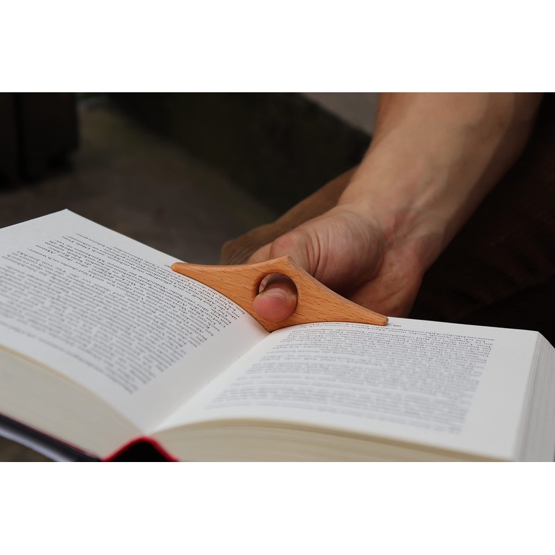BUNBAN Elegant Page Holder Thumb Ring Solid Wood Thumb Thing
