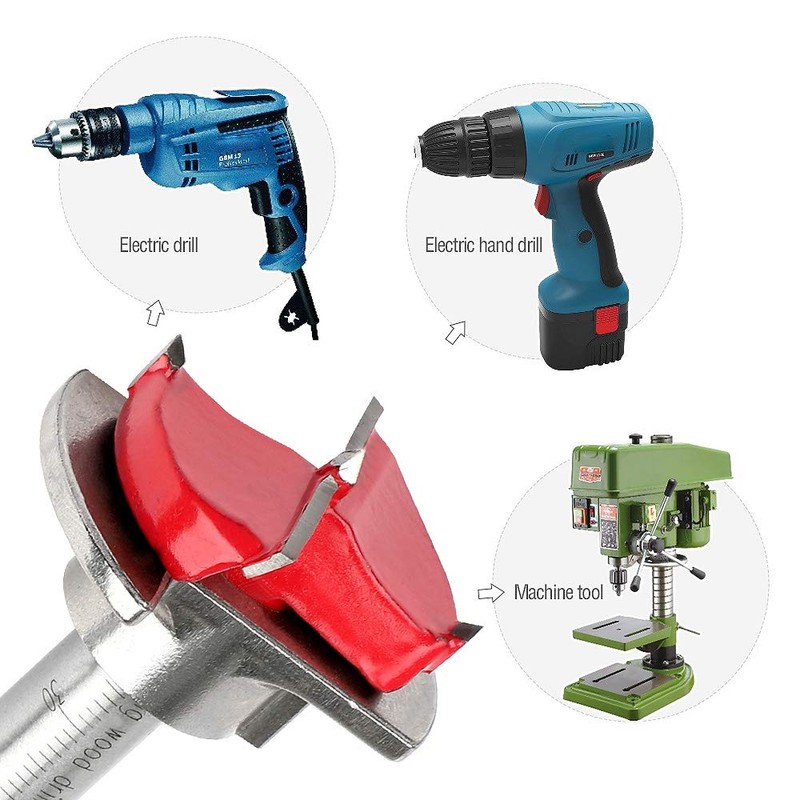 Forstner Drill Bit Tungsten Carbide Woodworking Hinge Hole Cutter with