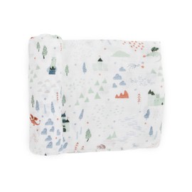 Little Unicorn Deluxe Swaddle | Single | 100% Rayon Muslin from Bamboo | Super Soft | Newborns and Infants | Large 47” x 47” | Machine Washable (Dragon Days)