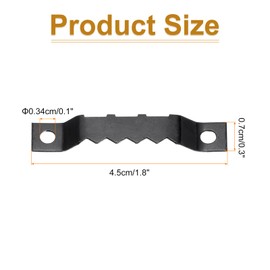 sourcing map 80pcs Saw Tooth Picture Hangers with 160pcs Screws, Picture Frames Picture Hangers with Screws for Hanging Clock Paintings Artwork Picture Frame Hook Photos (Black)