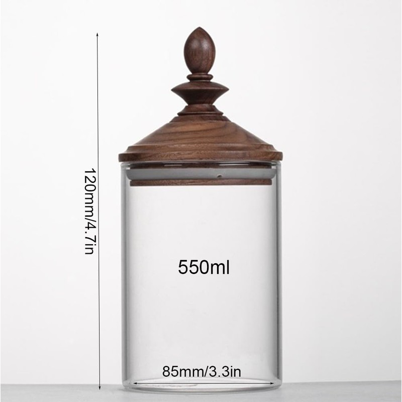 AXUYU Coffee Bean Storage, Small Glass Jar with Airtight Retro