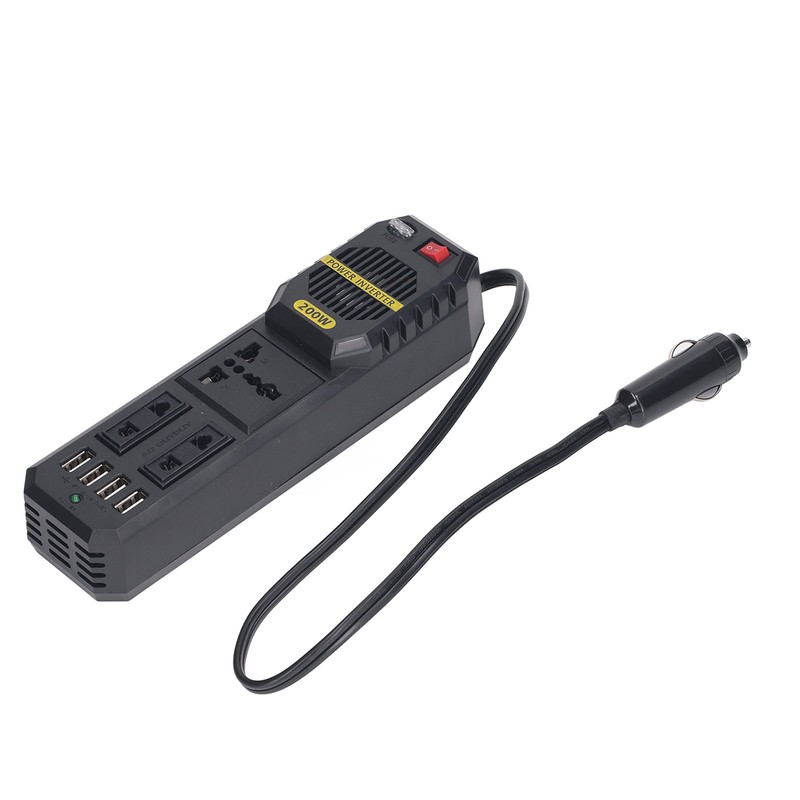 Car Power Inverter 200W DC 12V to AC for Vehicles