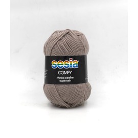 Sesia Comfy Yarn for Socks Merino Extrafine Superwash and Cashmere Wool Colre Beige col 1621