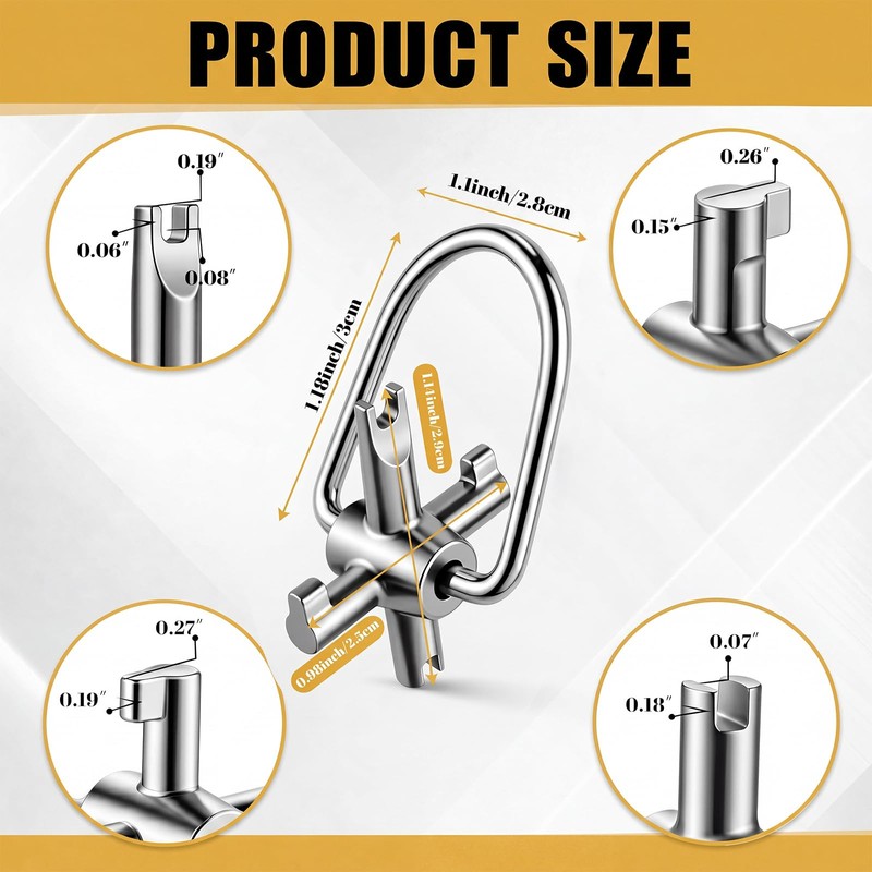Tujoe HVAC Valve Core Remover Tool and HVAC Service Wrench