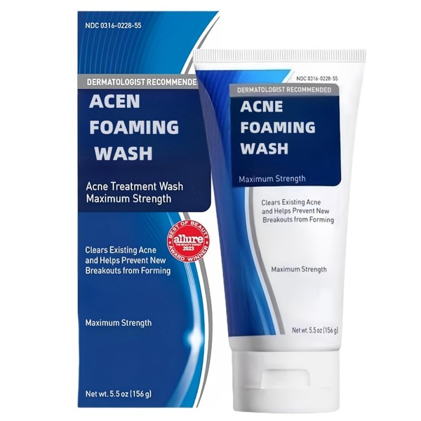 Acne Foam Wash,Acne Foaming Wash,Exfoliating Face Rinse,Mild Daily Facial Cleanser