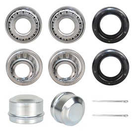 KABOBEARING 2 Set Fits 3/4" inch Axles Trailer Wheel Hub Bearings Kit, LM11949 LM11910 Bearings, ID 0.7500", OD 1.7810",84389TC Seal OD 45.72 mm,Dust Cover and Cotter Pin，Made of Chrome Steel.