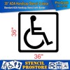 Parking Lot Stencil - 30 in - Handicap Stencil with
