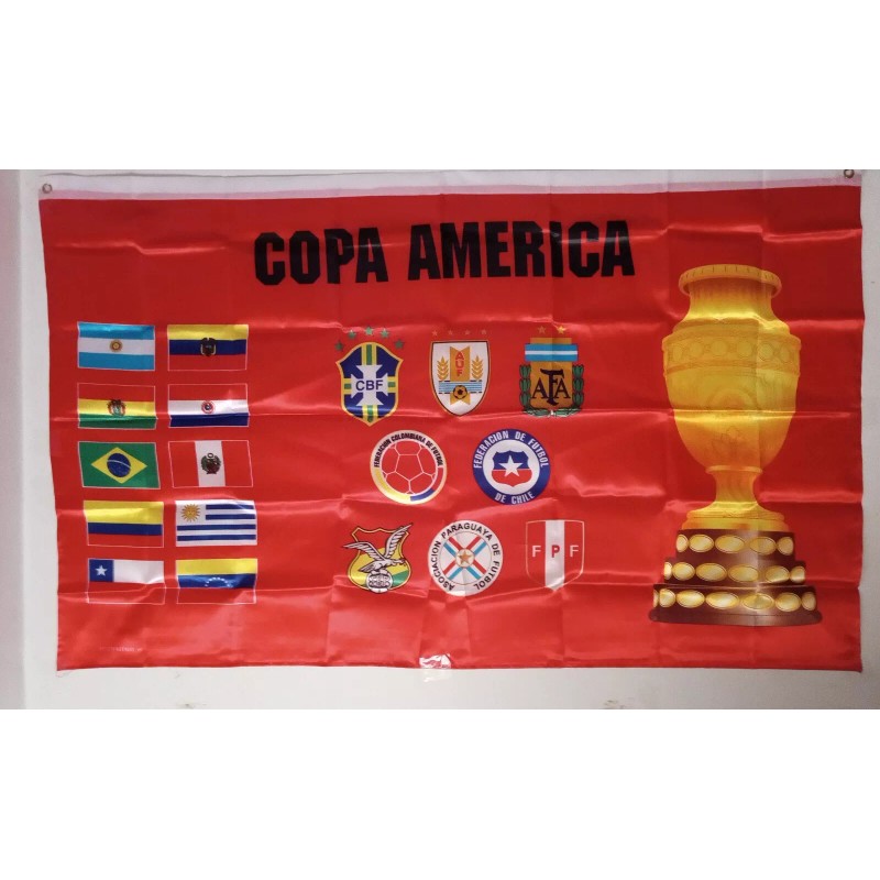 1 WORLD CUP FLAG + 1 COPA AMERICA FLAG FOR