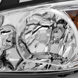 Auto Dynasty TO2502137 OE Style Headlight Lamp Compatible with Toyota Camry 2002 2003 2004 Driver/Left Side,Chrome Housing