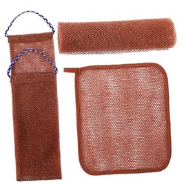 Red Africana Exfoliante Cuerpo y Rostro, Set De 3 Paños De Nailon Para Ducha, Tamaño Manejable, Exfoliación Eficaz, Uso En Baño Diario, Cuidado...    