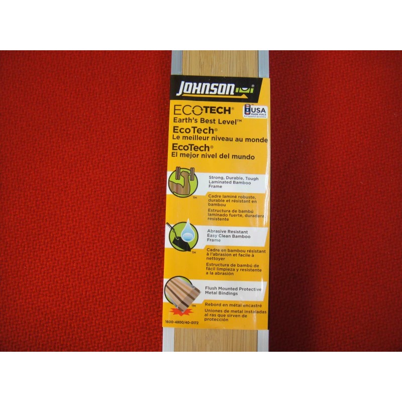 Johnson Level & Tool 1600-4800 48 in. Ecotech Earth's Best