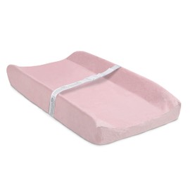 Delta Children Contoured Changing Pad with Plush Cover, Pink