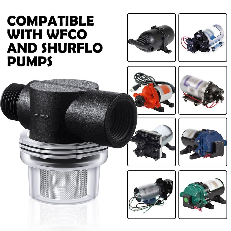 Honoson 2 PCS Water Pump Strainer Filter, RV Replacement 1/2