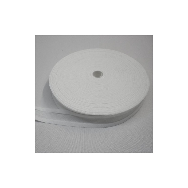 White 100% Cotton 1" (25mm) Bias Binding Tape (1 Quantity