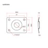 Square Metal 1/4 Output Jack Plate Input Jack Socket for