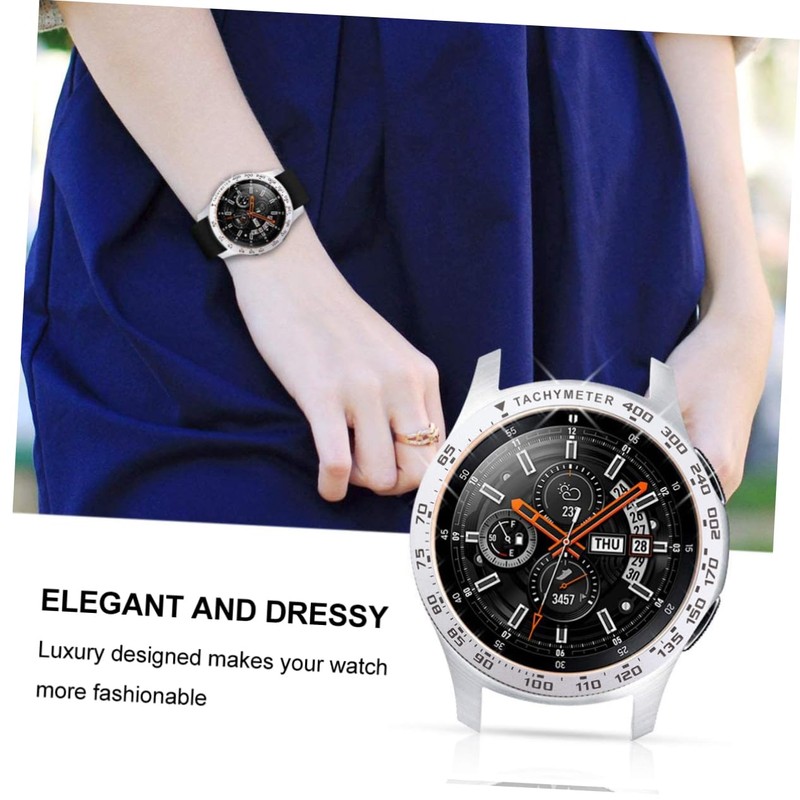 DOITOOL Metal Bezel Watch Watch Protective Case White